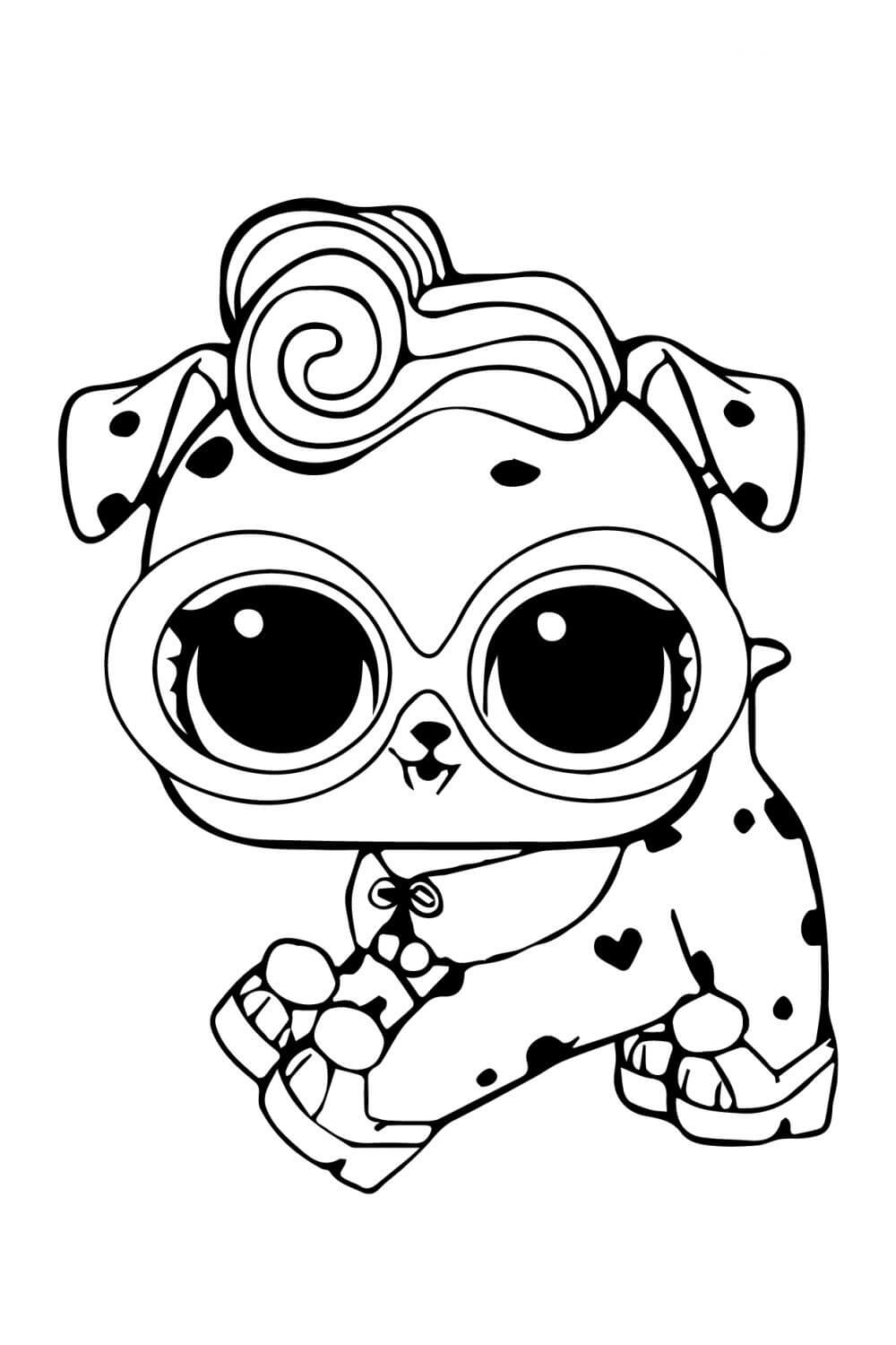 LOL Pets Dolmatinets Coloring Page - Free Printable Coloring Pages for Kids