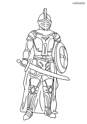 Knights coloring pages » Free & Printable » Knight coloring sheets