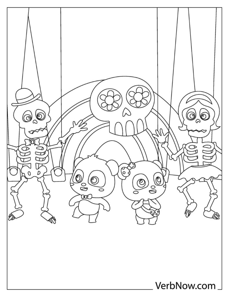 Free SKELETON Coloring Pages for Download (Printable PDF)