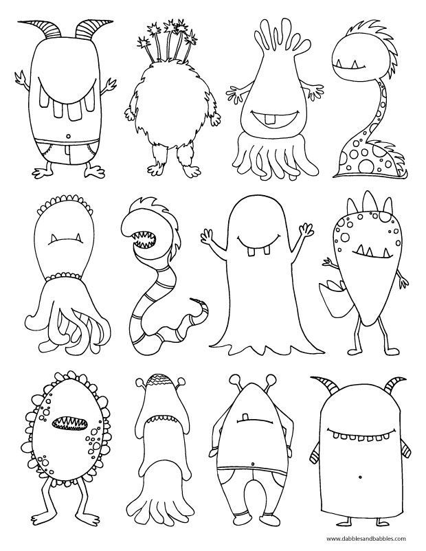 drawing monsters for kids - Clip Art Library
