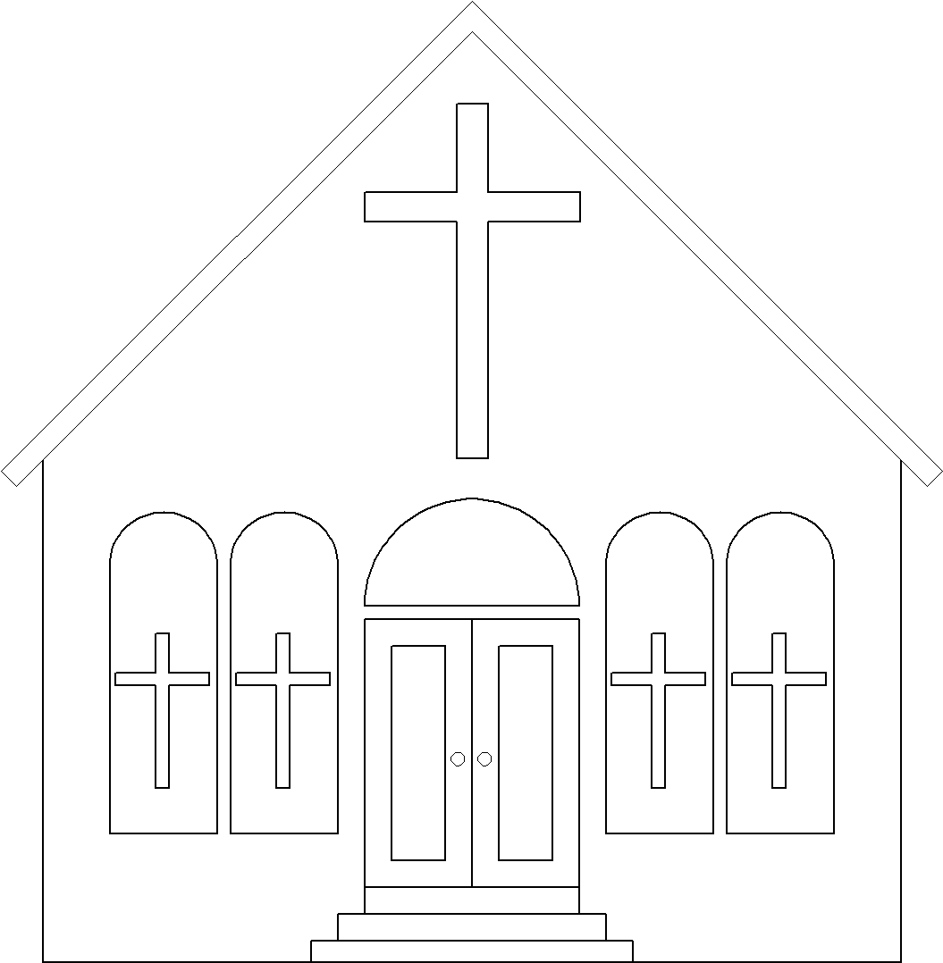 Church Coloring Page - Coloring Pages for Kids and for Adults