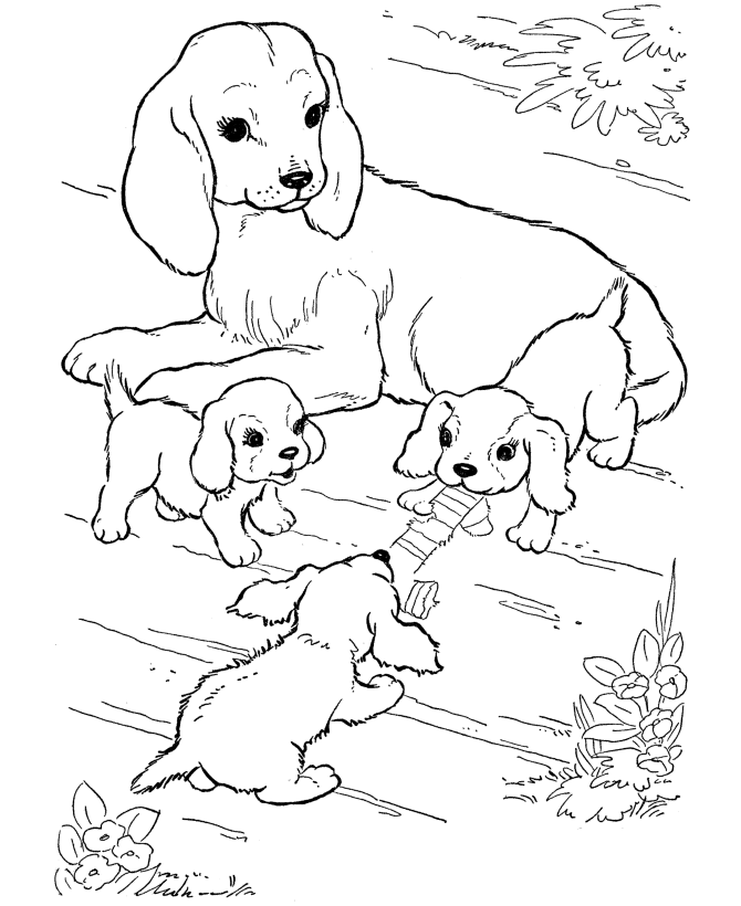 Puppy Coloring Papers for Pinterest