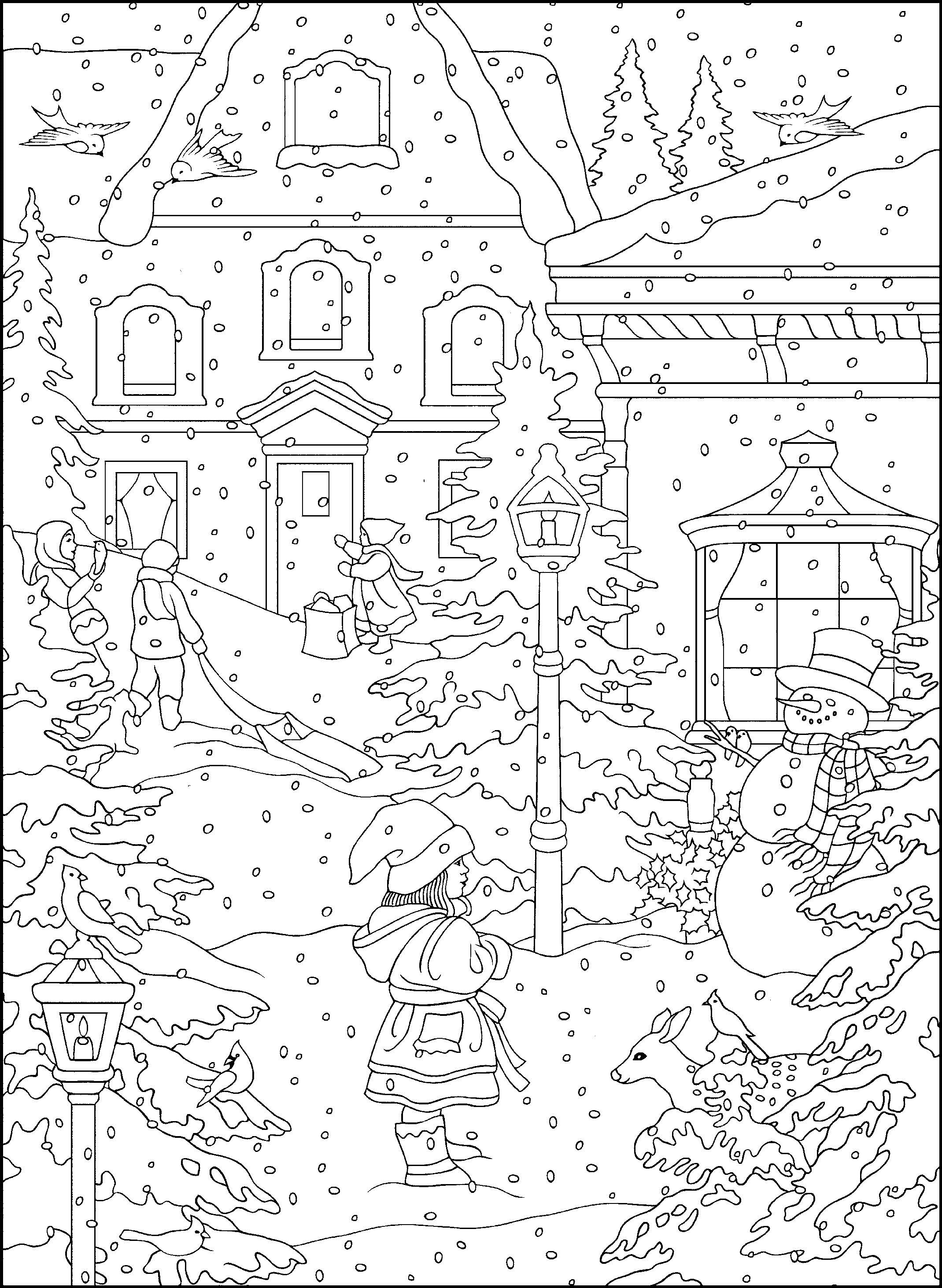 Winter Coloring Pages for Adults - Best ...