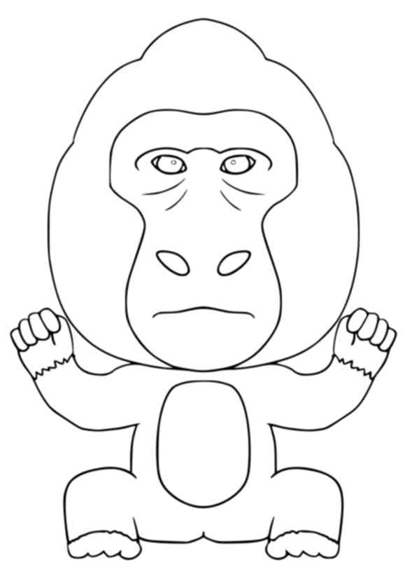 Gorilla coloring pages Free printable! Nurie-world Japan