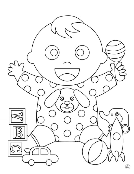 Baby Coloring Pages - 25 FREE ...