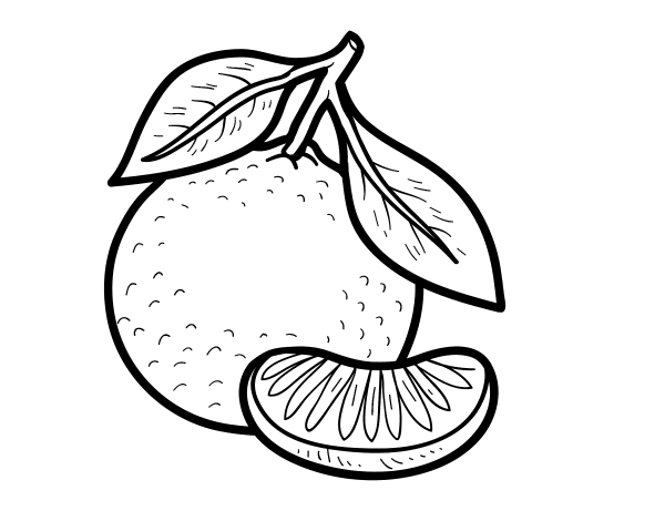 A tangerine coloring page - Coloringcrew.com