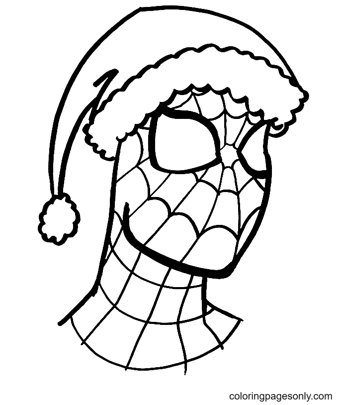 Spiderman Christmas 2022 Coloring Page - Free Printable Coloring Pages