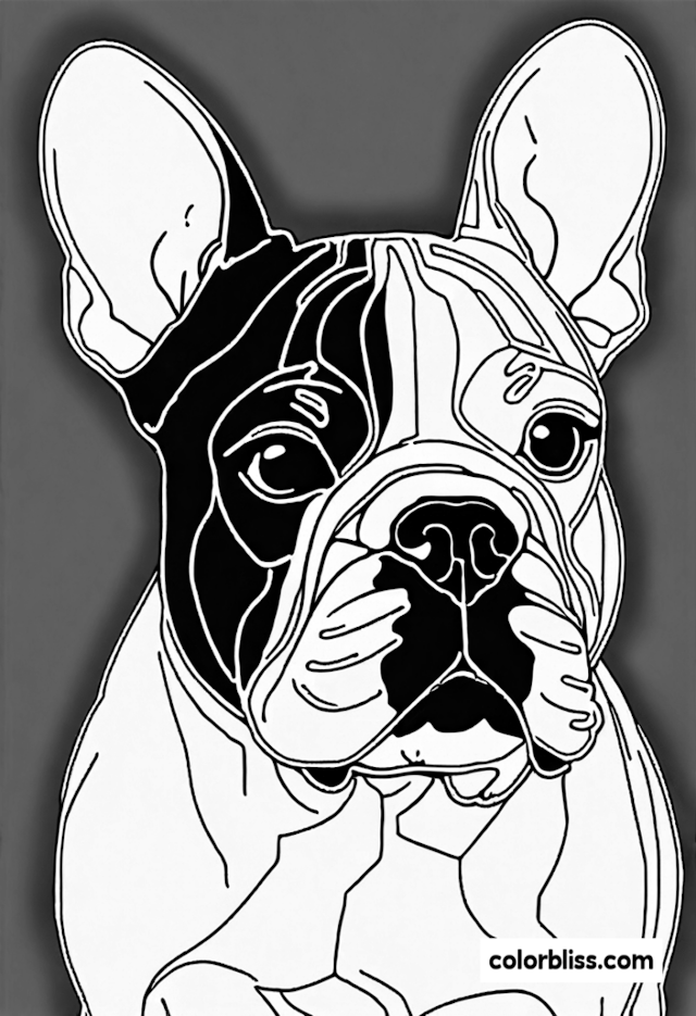 French Bulldog Adventure Coloring Page ...