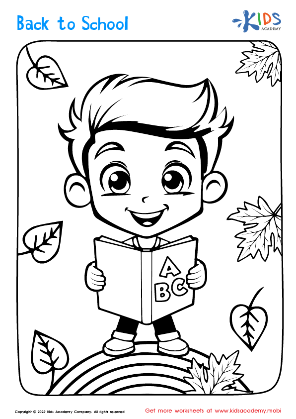 Free Back to School Coloring Page 1