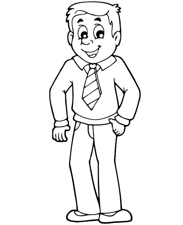 Elegant man coloring page sheet ...