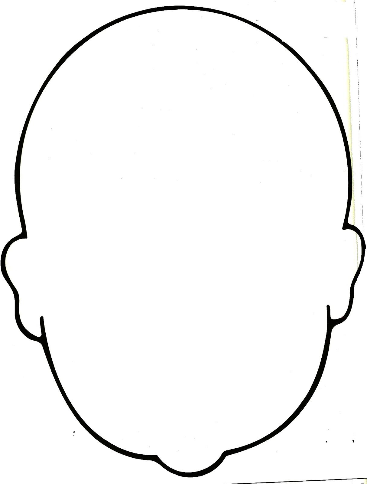 8 views | Face template, Face outline, Coloring pages