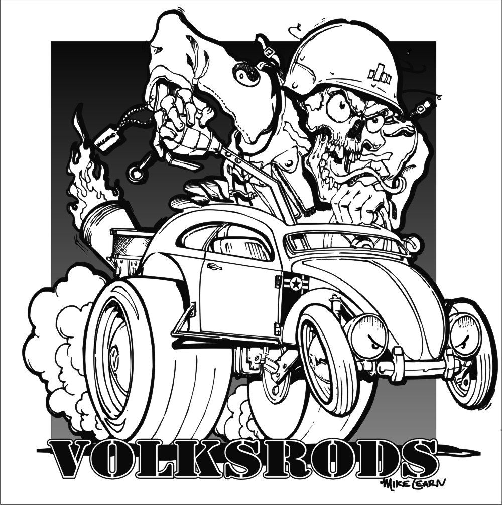 Hot Rod Coloring Page - Clip Art Library
