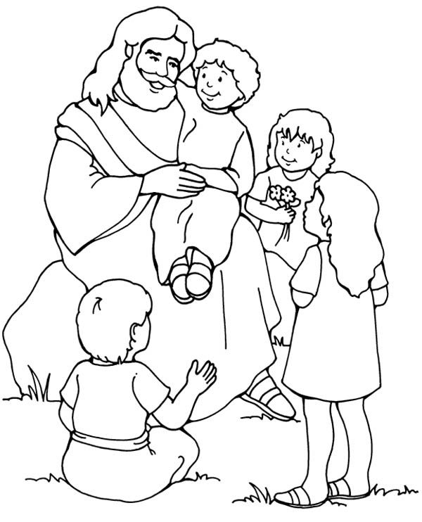 Day 5 - Jesus and the children. Coloring Sheets can be a GREAT way ...
