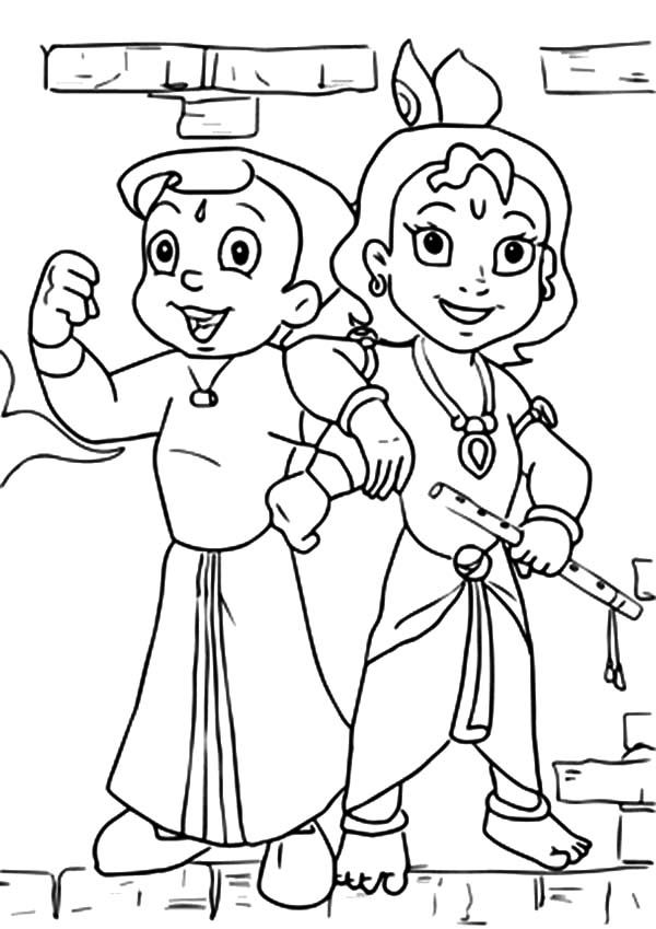 Chota Bheem Colouring Pages To Print - High Quality Coloring Pages