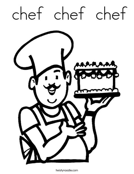 chef chef chef Coloring Page - Twisty Noodle