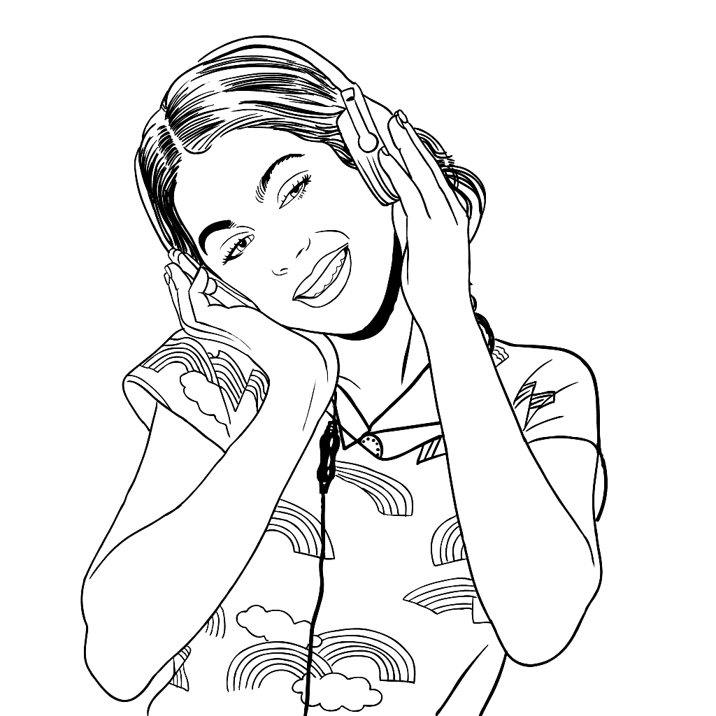 Violetta Listening Music Coloring Pages ...