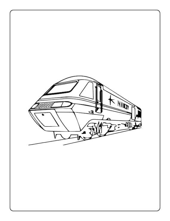 12 Printable Train Coloring Pages for Children - Etsy Sweden
