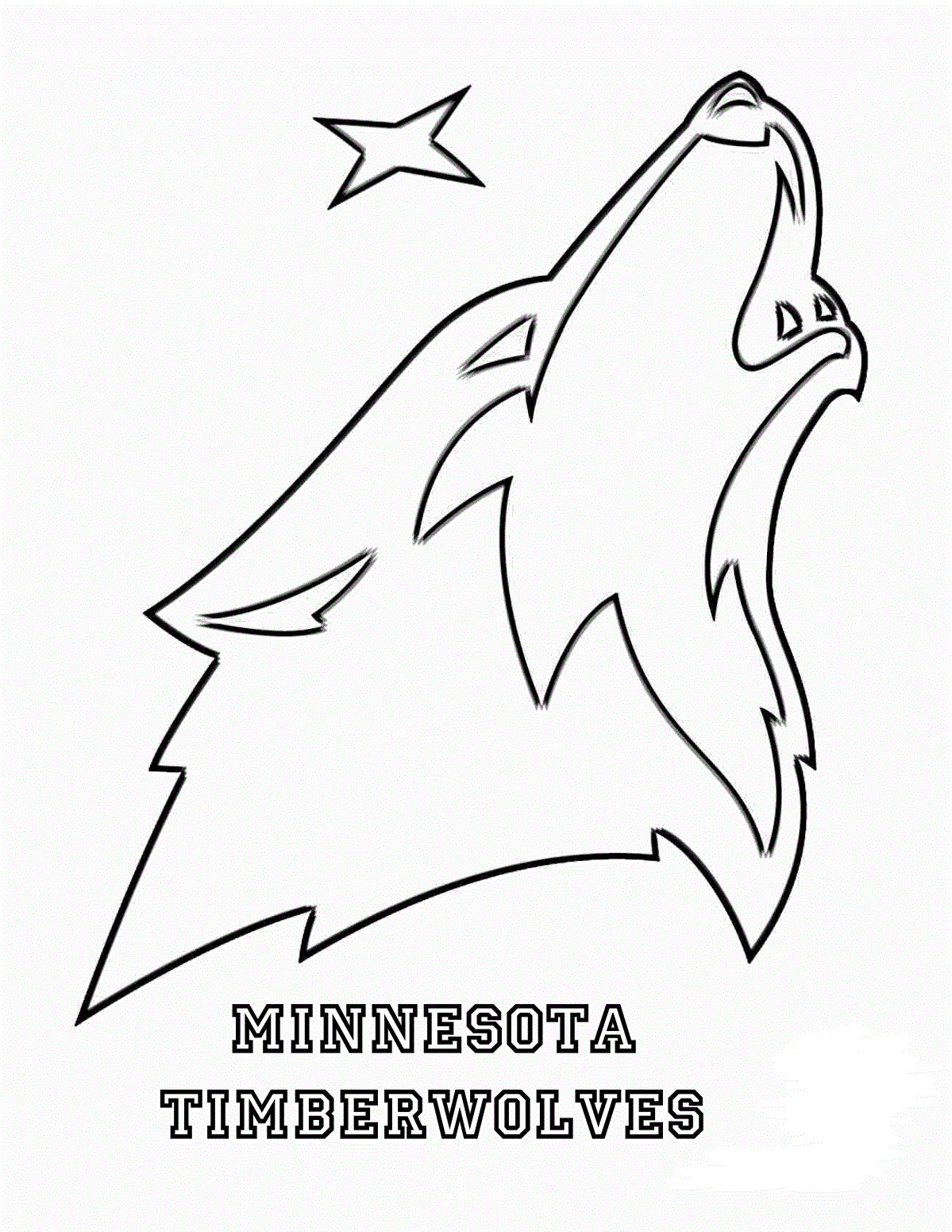 Free Printable Minnesota Timberwolves Coloring Pages Pdf -  Coloringfolder.com