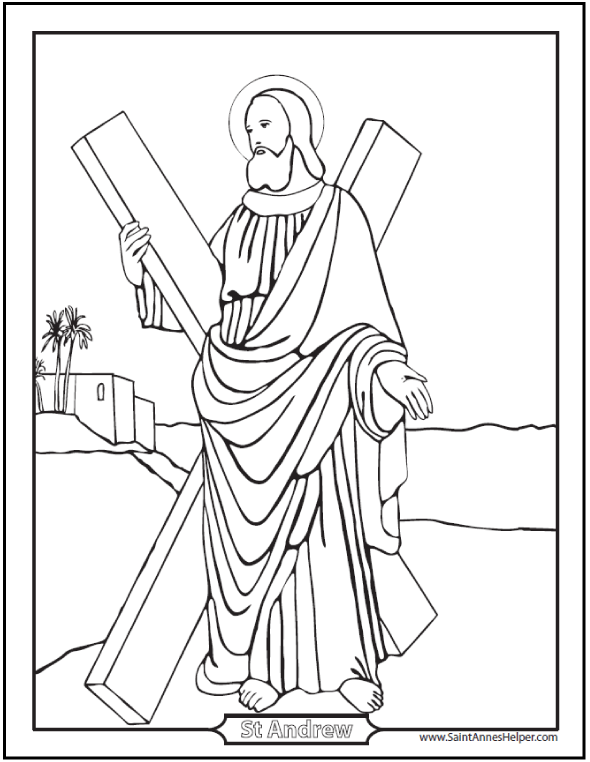 Apostles Creed Prayer And Apostle Coloring Pages