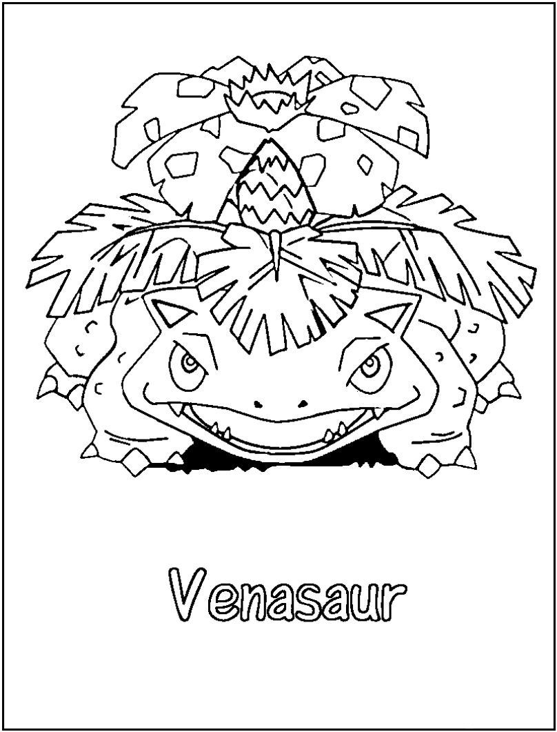 Venusaur Coloring Pages - Free Pokemon Coloring Pages