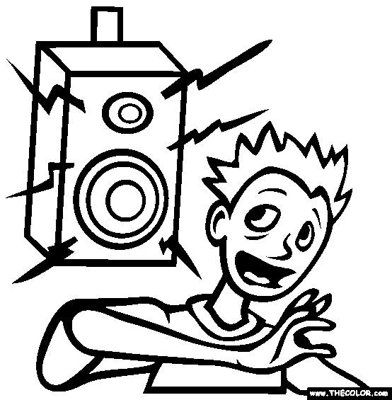 Speaker coloring pages