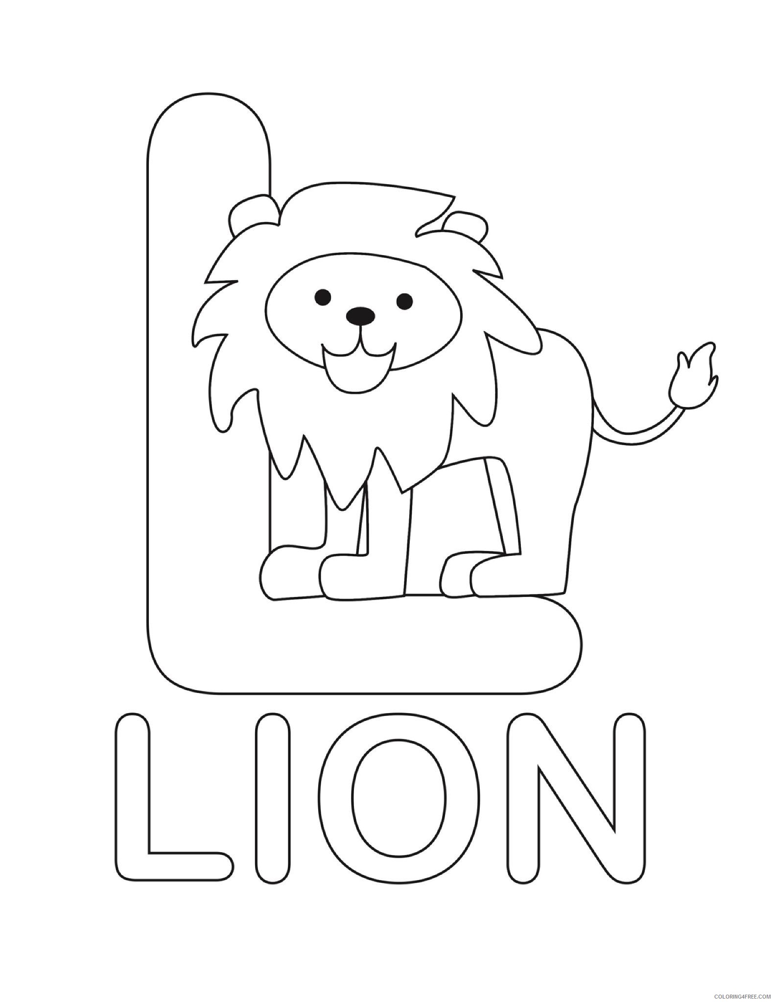 letter coloring pages l for lion Coloring4free - Coloring4Free.com