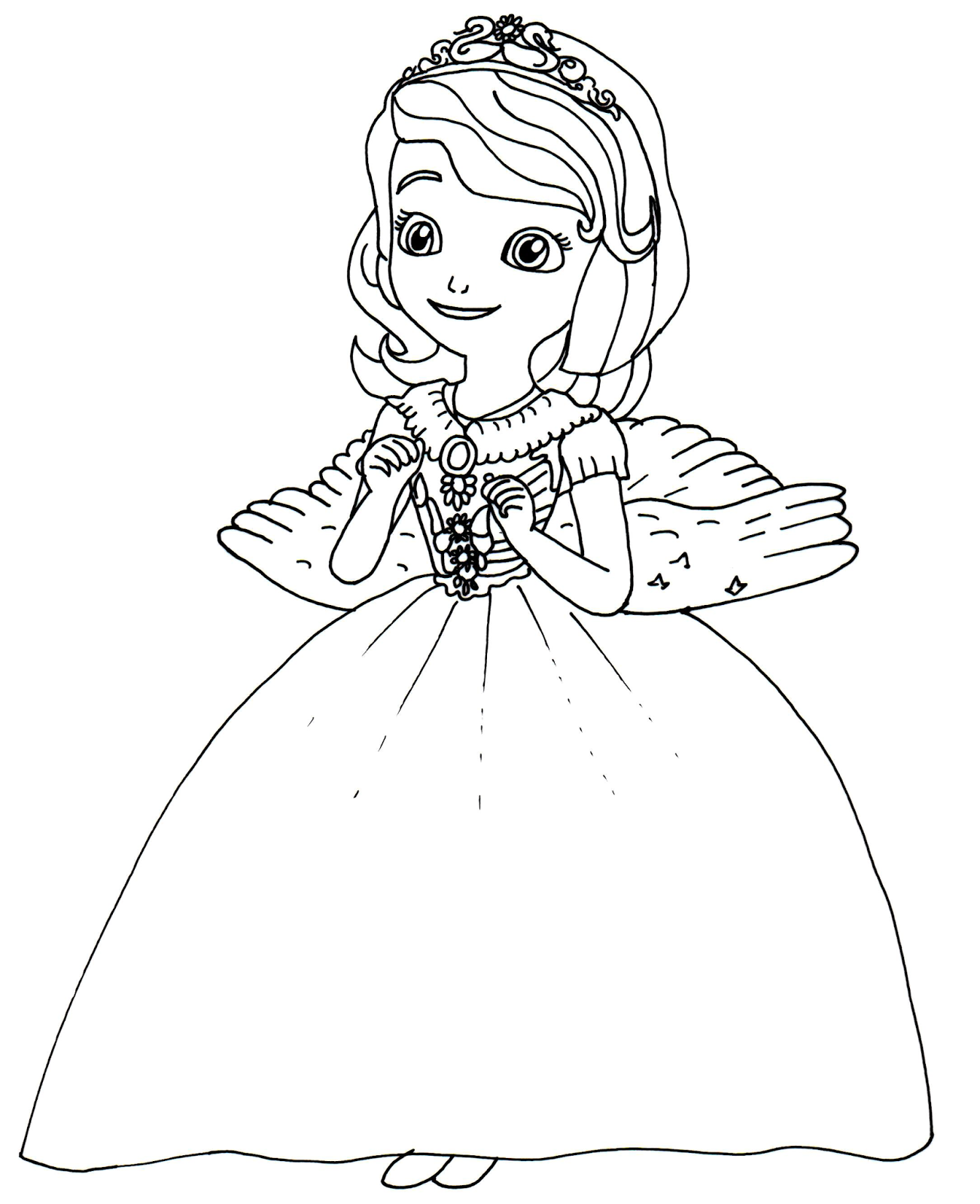 Sofia The First Coloring Pages: Halloween Costume - Sofia the ...