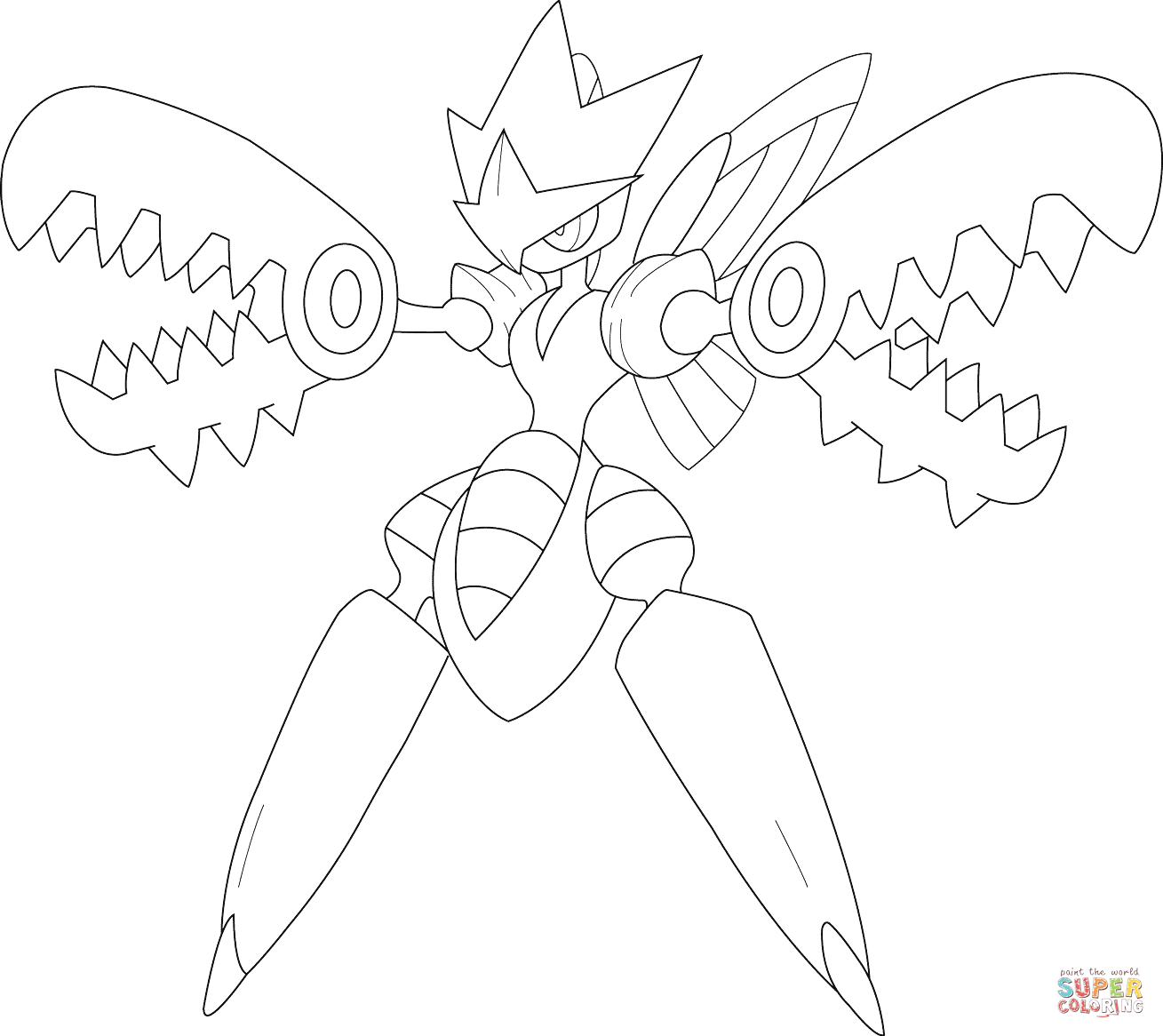 Mega Scizor Pokemon coloring page | Free Printable Coloring Pages