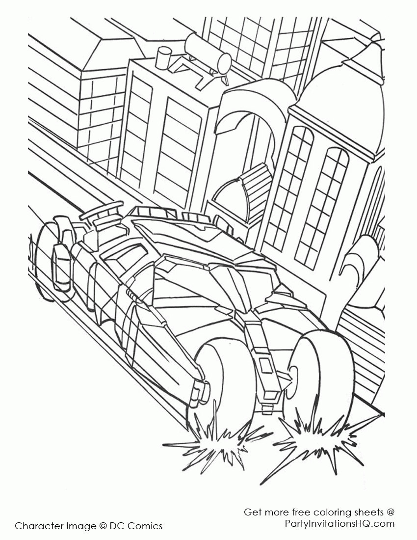 Car Coloring Pages Batman - Coloring Pages For All Ages