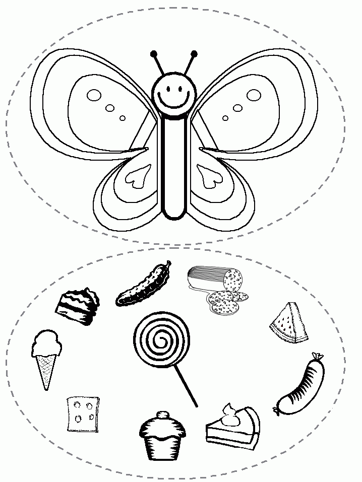 Very Hungry Caterpillar Butterfly Coloring Page - coloringmania.pw ...