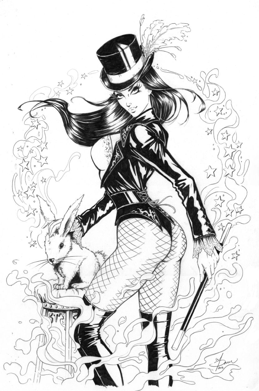 Zatanna....by DAWN McTEIGUE, in MGA-MICHAEL ALEXANDER's  GOING,GOING......GONE Comic Art Gallery Room - 921807 | Comic books art,  Comic art, Comic book artists