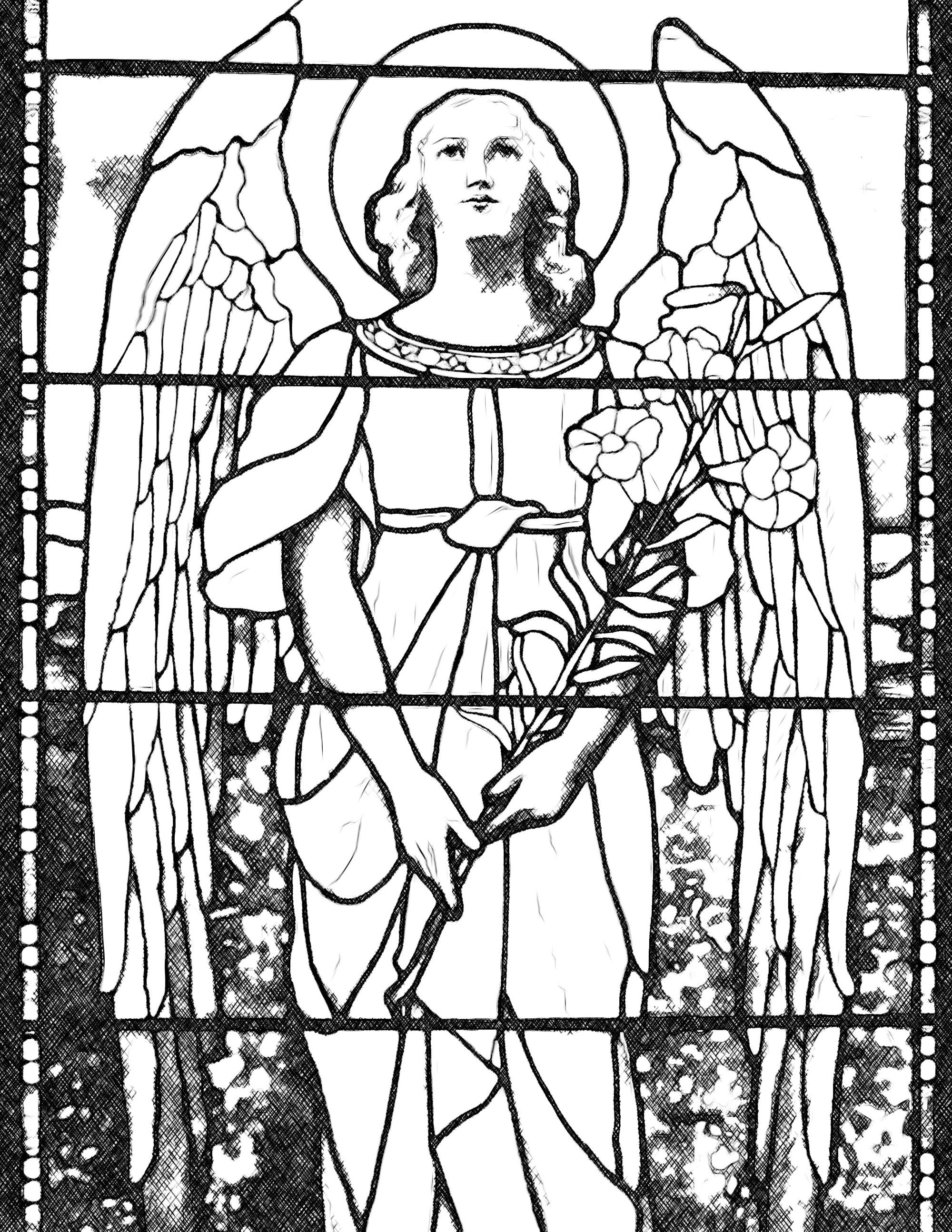 Angels Coloring Pages - S.D. Cason Catholic Gallery