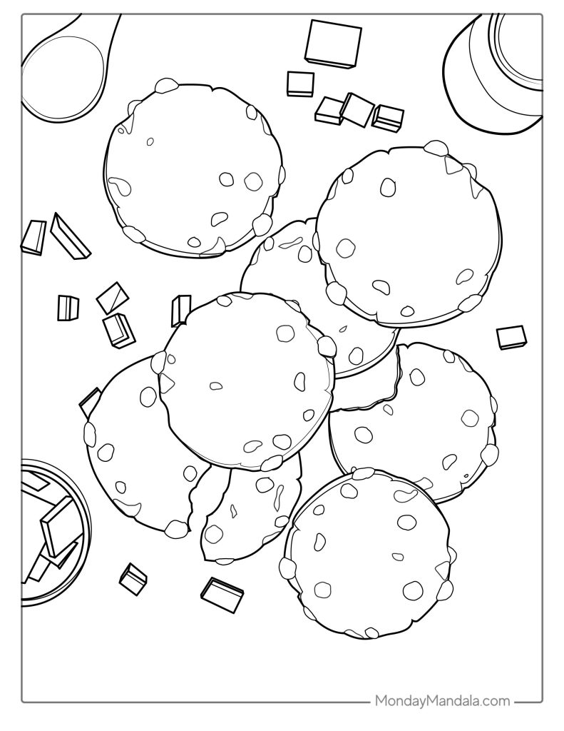 30 Food Coloring Pages (Free PDF Printables)