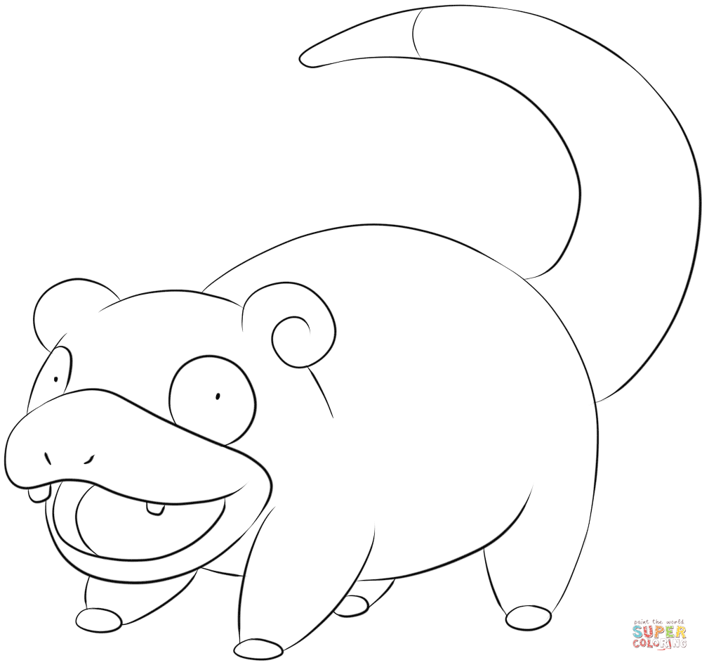 Slowpoke coloring page | Free Printable Coloring Pages