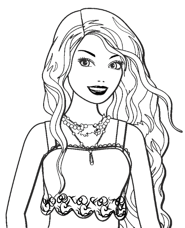 Barbie the doll - printable coloring sheet, page, books