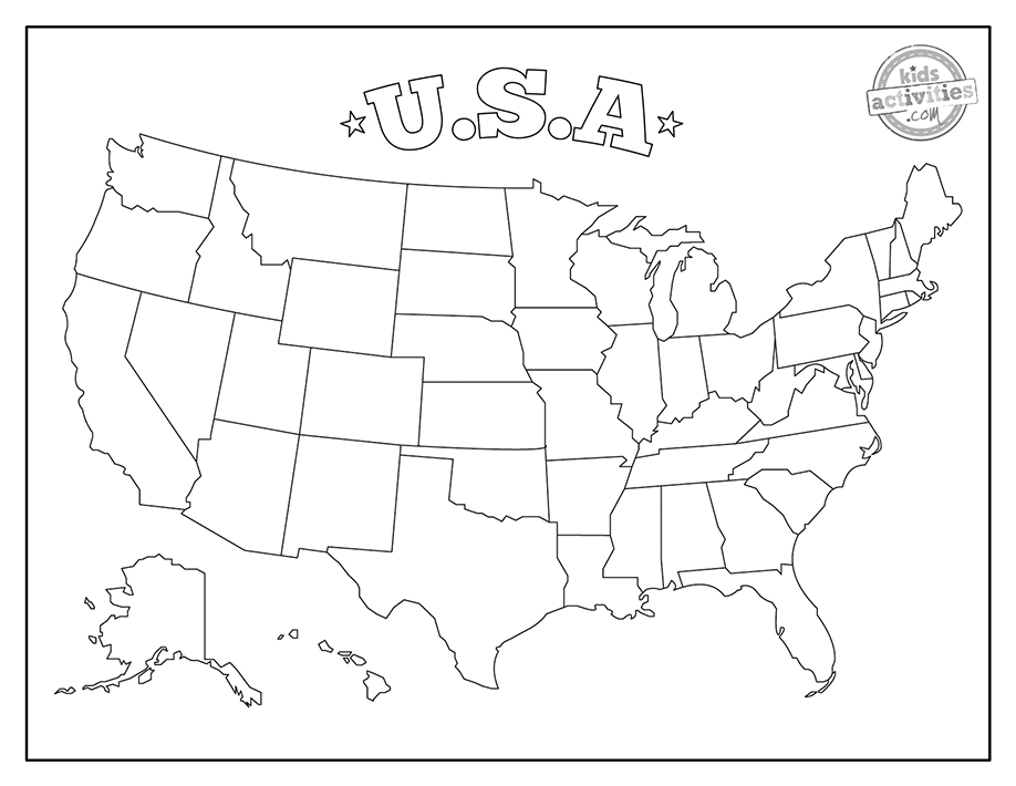 Blank United States Map Coloring Pages You Can Print | Kids Activities Blog