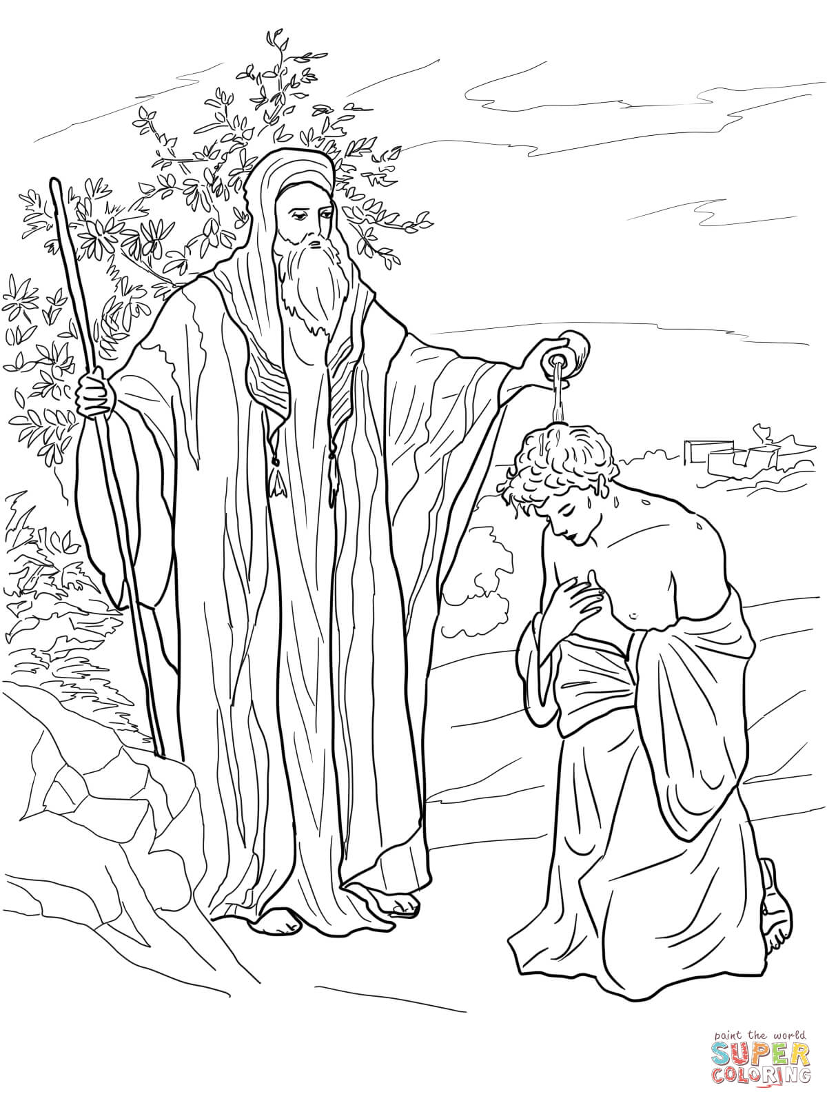 Hannah Prays for a Son coloring page | Free Printable Coloring Pages