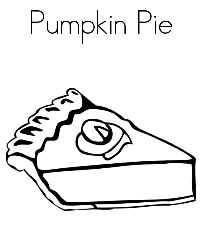 Thanksgiving Coloring Pages Pumpkin Pie | Holidays Coloring pages ...