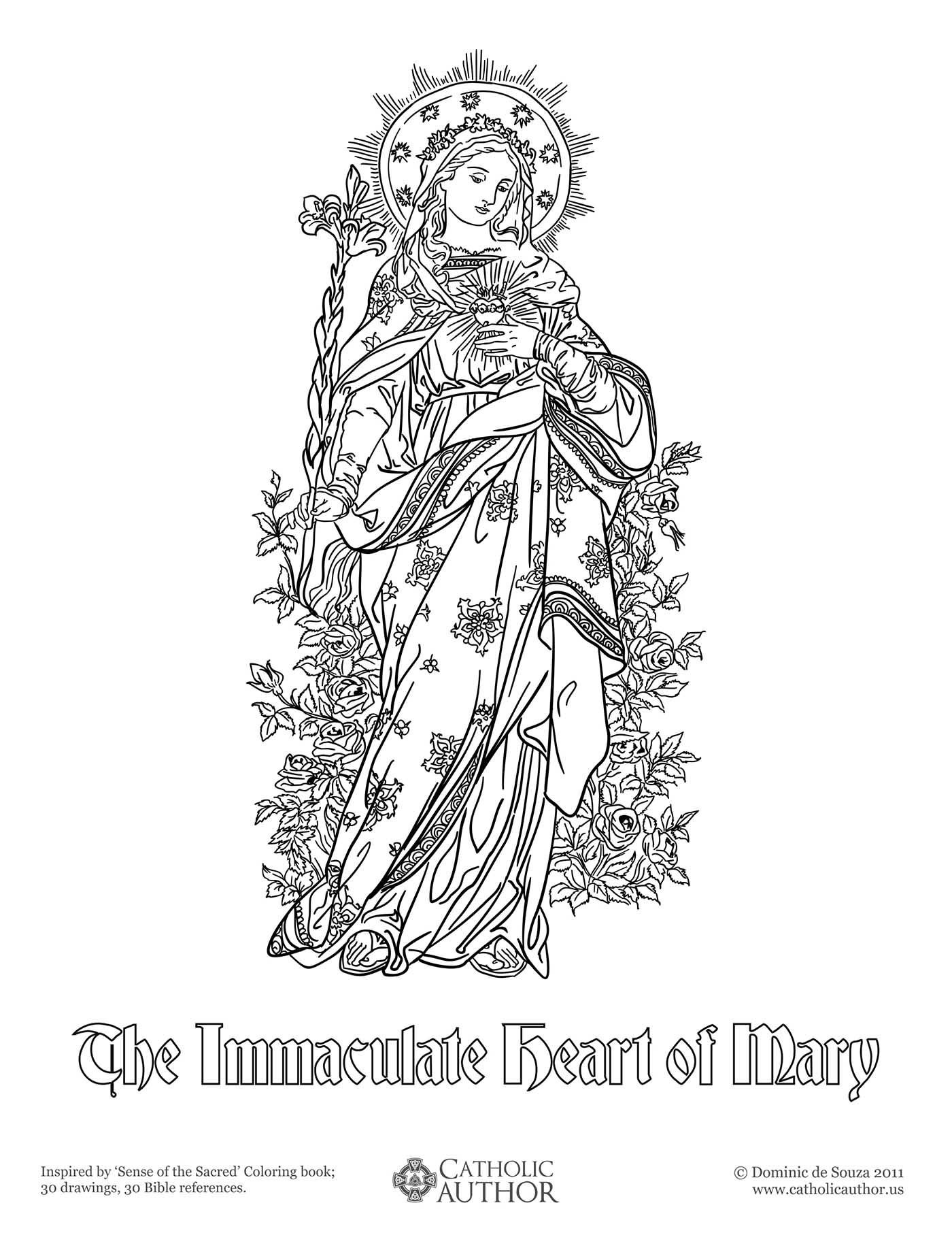 14 Pics of Immaculate Heart Coloring Page - Immaculate Heart Mary ...