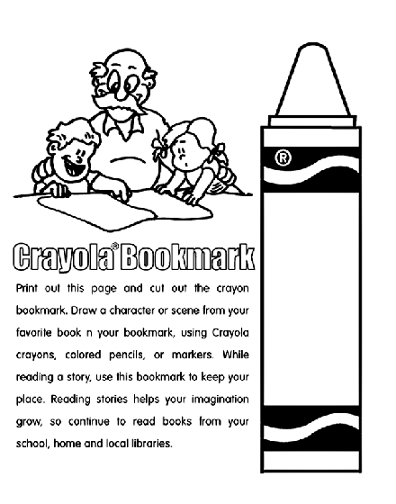 Crayon Bookmark Coloring Page | crayola.com