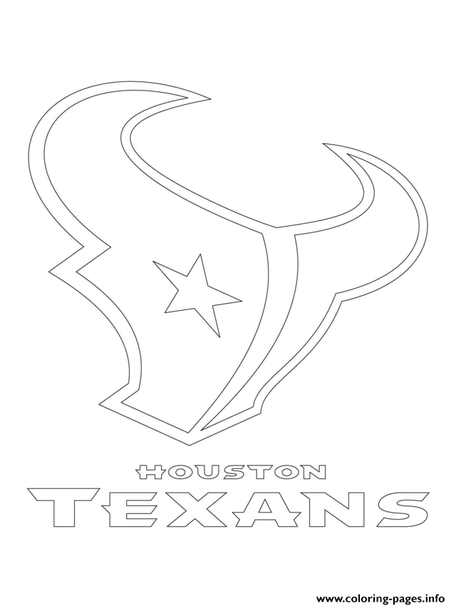 Print houston texans logo football sport coloring pages | Sports ...