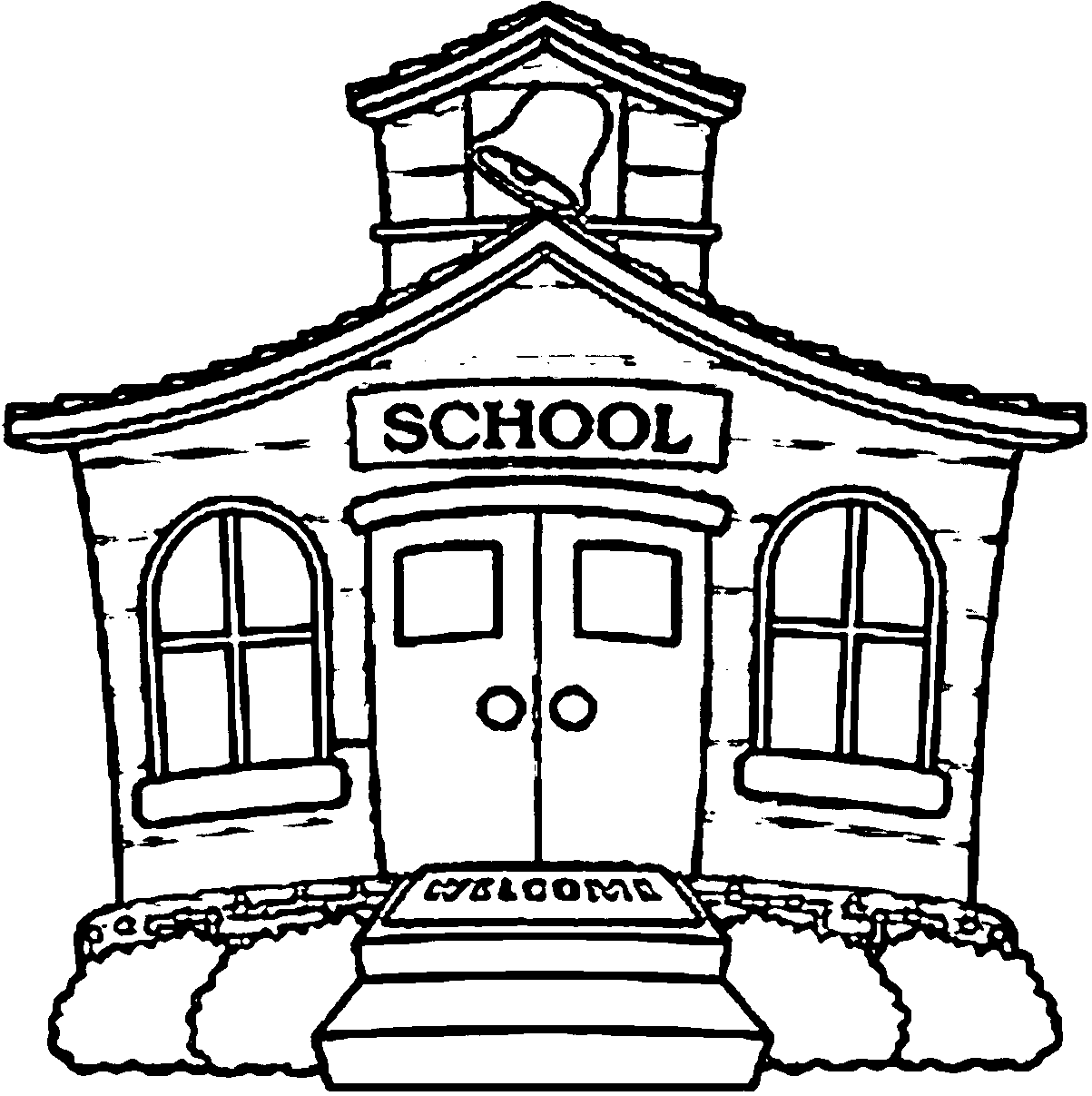 Free Coloring Page Of A School Building, Download Free Coloring Page Of A  School Building png images, Free ClipArts on Clipart Library
