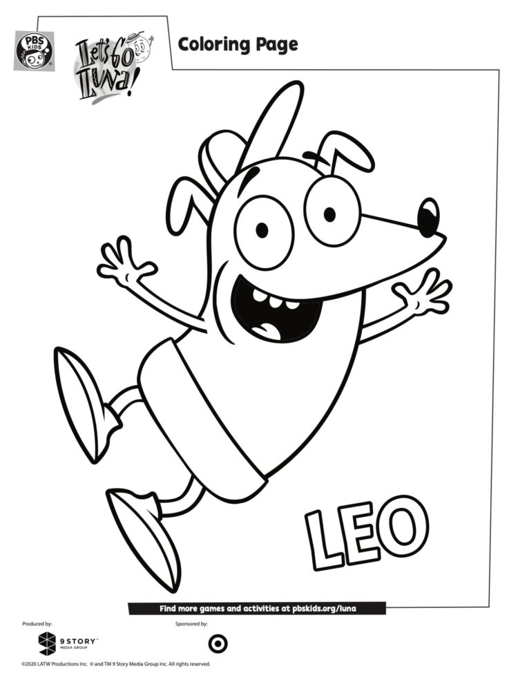 Leo Coloring Page | Kids Coloring Pages | PBS KIDS for Parents