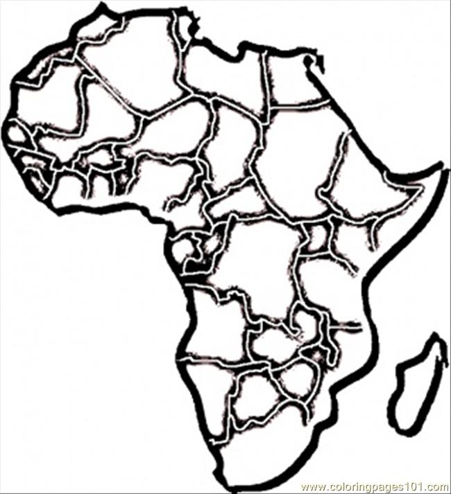 African Map Coloring Page for Kids - Free Africa Printable Coloring Pages  Online for Kids - ColoringPages101.com | Coloring Pages for Kids