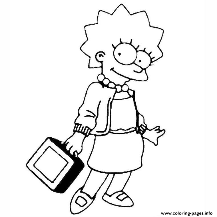 Les Simpson Lisa Coloring Pages Printable