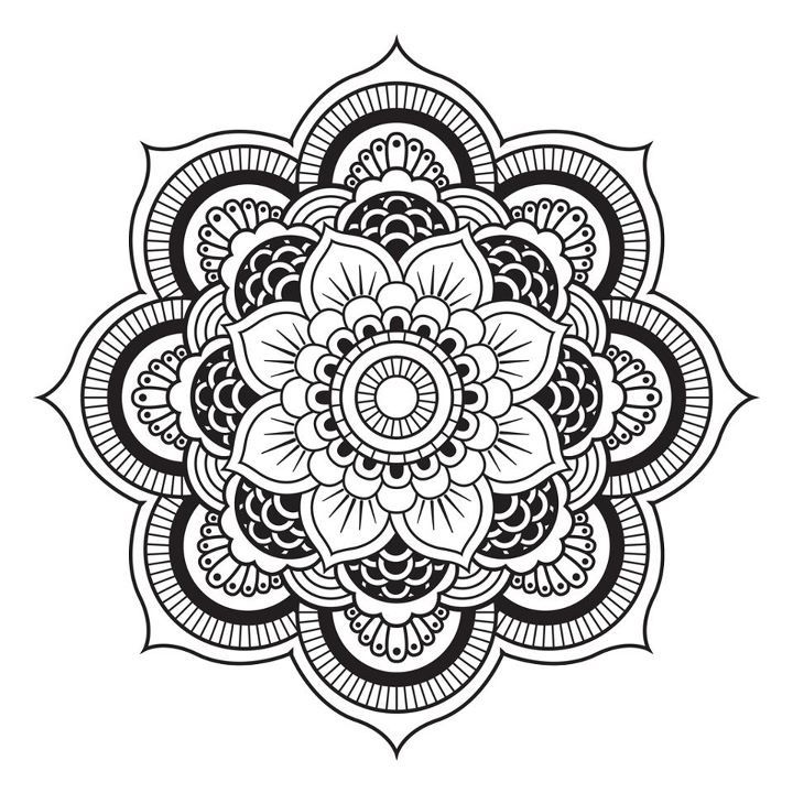 flower mandala | Flower Mandala Drawing by Gladys Childers ...