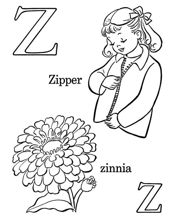 z+words+for+kids | Alphabet Coloring Pages - ABC Activity for Kids ...