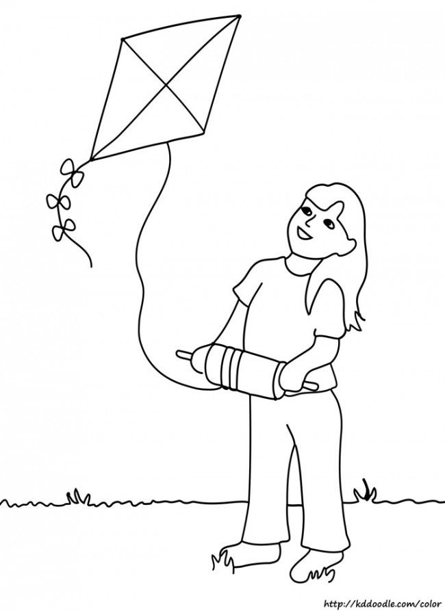 Kite Coloring Pages | Kites ...