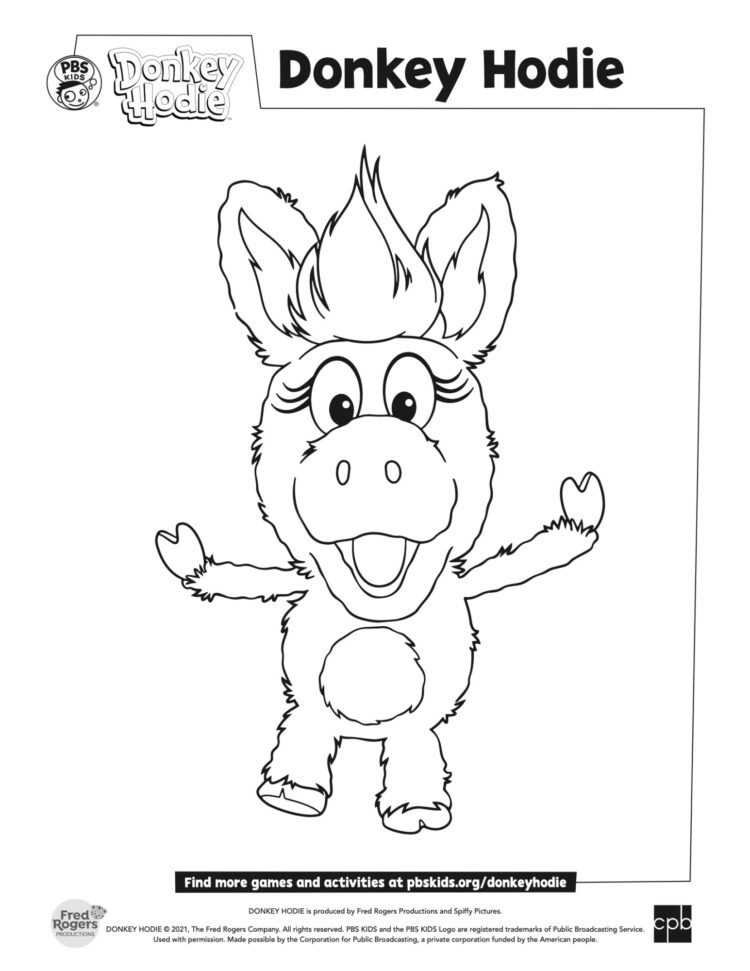 Donkey Hodie Coloring Page | Kids Coloring… | PBS KIDS for Parents
