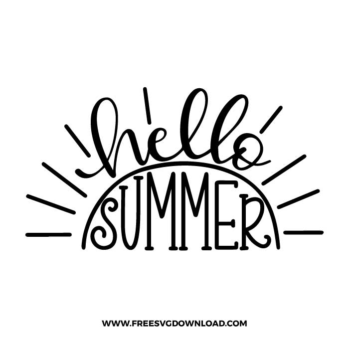 Hello summer free SVG & PNG free summer cut files -